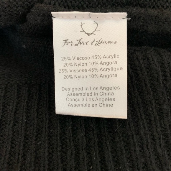 Knitz by For Love & Lemons Antler Logo Pullover V-neck Sweater - Picture 10 of 13